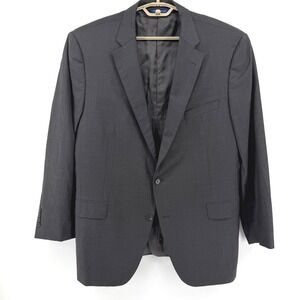 Samuelsohn Loro Piana Super 120s Wool Blazer 46L Charcoal Blazer Jacket‎ *READ*